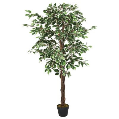 vidaXL Ficus artificial con 378 hojas verde 80 cm