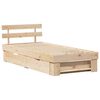 vidaXL Estructura de cama Natural 75 x 190 cm Madera de pino macizo