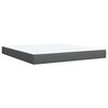 vidaXL Cama box spring con colch&oacute;n tela gris oscuro 180x200 cm