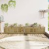 vidaXL Jardineras de exterior 2 unidades madera impregnada de pino