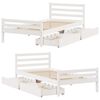 vidaXL Estructura cama sin colch&oacute;n madera maciza pino blanca 100x200cm