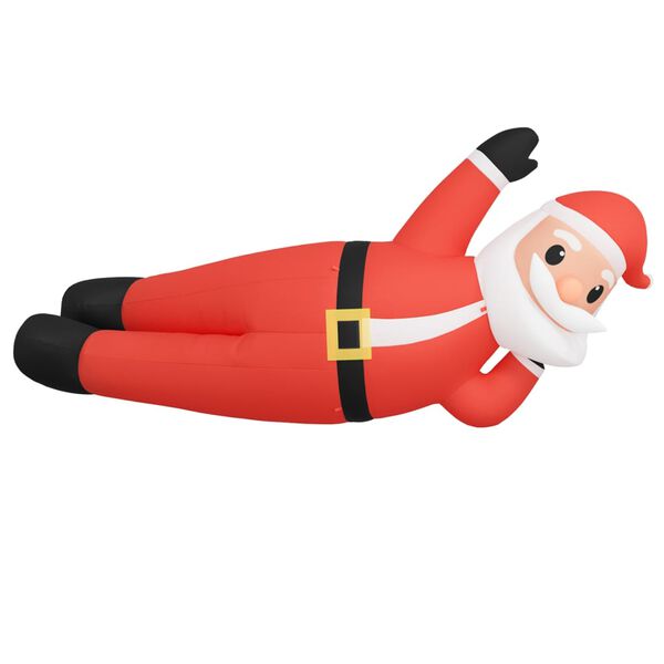 vidaXL Papá Noel tumbado inflable de Navidad con luz LED 160 cm