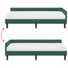 vidaXL Estructura de Cama Esquina con Colch&oacute;n 2 pcs Verde Terciopelo