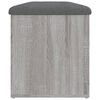 vidaXL Banco con almacenaje madera ingenier&iacute;a gris Sonoma 102x42x45 cm