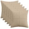 vidaXL Funda de almohada 6 pcs ALMELO Topo 30 x 30 cm pana