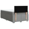 vidaXL Cama box spring con colch&oacute;n tela gris claro 120x190 cm