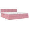 vidaXL Cama con almacenamiento Rosa 200 x 200 cm Terciopelo