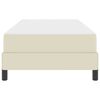 vidaXL Estructura de cama con colch&oacute;n Crema 90 x 200 cm tela