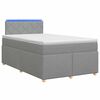 vidaXL Cama box spring con colch&oacute;n Gris Claro 120 x 190 cm Tela