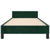 vidaXL Estructura de cama sin colch&oacute;n terciopelo verde oscuro 90x190cm