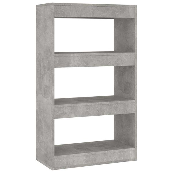 vidaXL Estanter&iacute;a/divisor madera ingenier&iacute;a gris hormig&oacute;n 60x30x103 cm