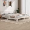 vidaXL Estructura de cama doble sin colch&oacute;n blanco 180x200 cm