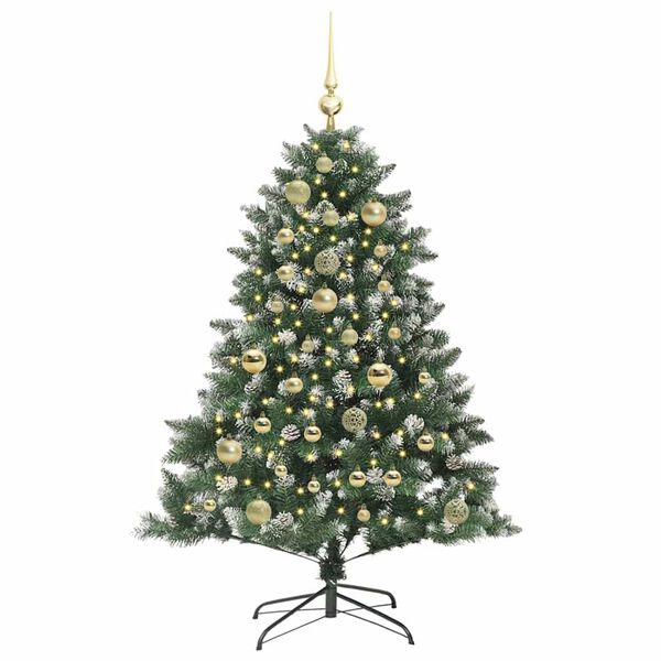 vidaXL &Aacute;rbol de Navidad artificial Verde 120 cm PVC, Pl&aacute;stico y Acero