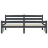 vidaXL Estructura de cama con 2 cajones pino gris oscuro 160x200 cm