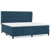 vidaXL Cama box spring con colch&oacute;n terciopelo azul oscuro 200x200 cm