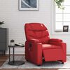 vidaXL Sill&oacute;n de masaje reclinable el&eacute;ctrico de cuero artificial rojo
