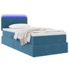 vidaXL Cama con almacenamiento y LED con LED Azul Oscuro 100 x 200 cm