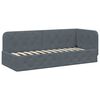 vidaXL Estructura de cama en esquina Gris oscuro 80 x 200 cm