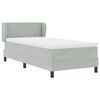 vidaXL Cama tipo Box Spring Gris claro 90 x 200 cm Terciopelo