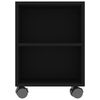 vidaXL Mueble para TV madera contrachapada negra 120x35x48 cm