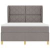 vidaXL Cama con Somier y Colch&oacute;n Gris Oscuro 90x190 cm de Tela Taup&eacute;