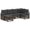 vidaXL Conjunto de sof&aacute;s de jard&iacute;n 6 pcs Gris rat&aacute;n sint&eacute;tico