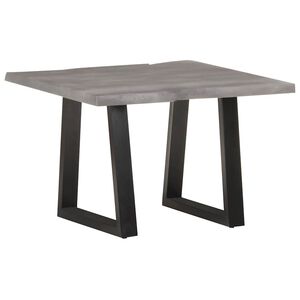 vidaXL Mesa de centro borde natural madera maciza acacia 60x60x40 cm