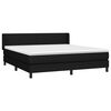 vidaXL Cama box spring con colch&oacute;n tela negro 160x200 cm