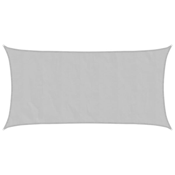 vidaXL Toldo de vela poli&eacute;ster oxford 100% gris claro 7x4 m