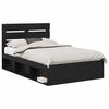 vidaXL Estructura de cama Negro 120 x 200 cm Madera de pino macizo