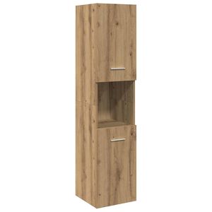 vidaXL Armario pared ba&ntilde;o madera ingenier&iacute;a roble artisian 30x30x130cm