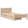 vidaXL Estructura de cama sin colch&oacute;n madera maciza de pino 90x200 cm