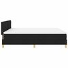 vidaXL Cama Box Spring LED con colch&oacute;n con LED Negro 180 x 200 cm tela