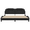 vidaXL Estructura de cama Viana con LED sin colch&oacute;n negro 180x200cm