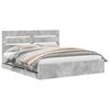 vidaXL Estructura de cama Gris Concreto 200 x 200 cm Madera Ingenieril