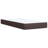 vidaXL Cama box spring con colch&oacute;n tela marr&oacute;n oscuro 90x190 cm