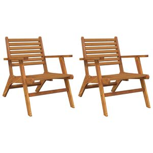 vidaXL Sillas de jard&iacute;n 2 unidades madera maciza de acacia