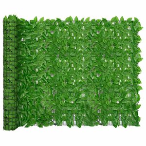 vidaXL Toldo para balcón con hojas verde 300x150 cm