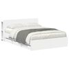 vidaXL Estructura de cama con almacenamiento y cabecero Blanco