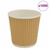 vidaXL Tazas de caf&eacute; de papel 1000 uds 4oz 100ml marr&oacute;n