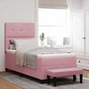 vidaXL Cama tipo Box Spring con colch&oacute;n Rosa 90 x 190 cm Terciopelo