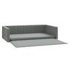 vidaXL Cama de maletero coche para perros aspecto lino gris 90x60 cm