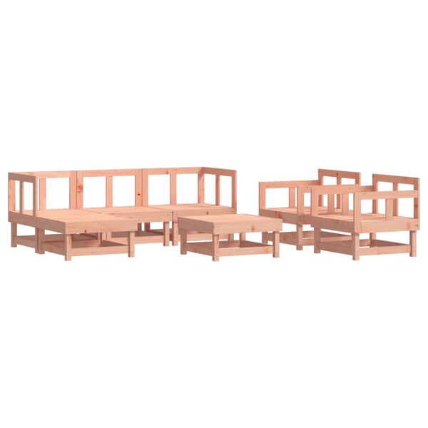 vidaXL Juego de muebles de jard&iacute;n 7 pzas madera maciza abeto Douglas