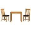 vidaXL Conjunto de comedor 3 uds. Negro Madera de Roble S&oacute;lido