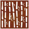 vidaXL Adorno de pared de jard&iacute;n acero corten dise&ntilde;o bamb&uacute; 55x55 cm