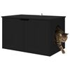 vidaXL Casa para Gatos Negro 85 x 55 x 50,5 cm Madera de ingenier&iacute;a
