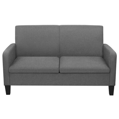 vidaXL Conjunto de sofás de 2 piezas tela gris oscuro