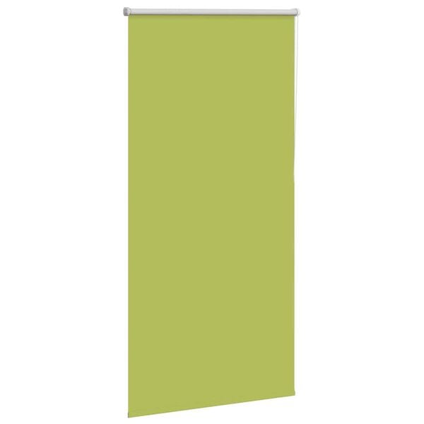 vidaXL Estor Enrollable Opaco hojas verde 75x175 cm Tela Ancho 70,7 cm