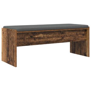 vidaXL Banco de entrada con coj&iacute;n Madera vieja 103 x 38 x 40 cm
