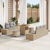 vidaXL Conjunto de sof&aacute;s de jard&iacute;n 8 pcs Beige rat&aacute;n sint&eacute;tico